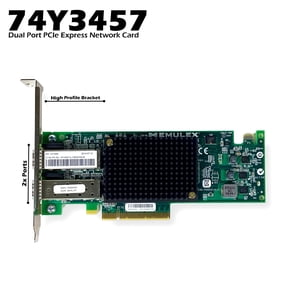 IBM Dual Port 10GbE SFP+ PCIe 2.0 x8 SR Ethernet Network Card 74Y3457