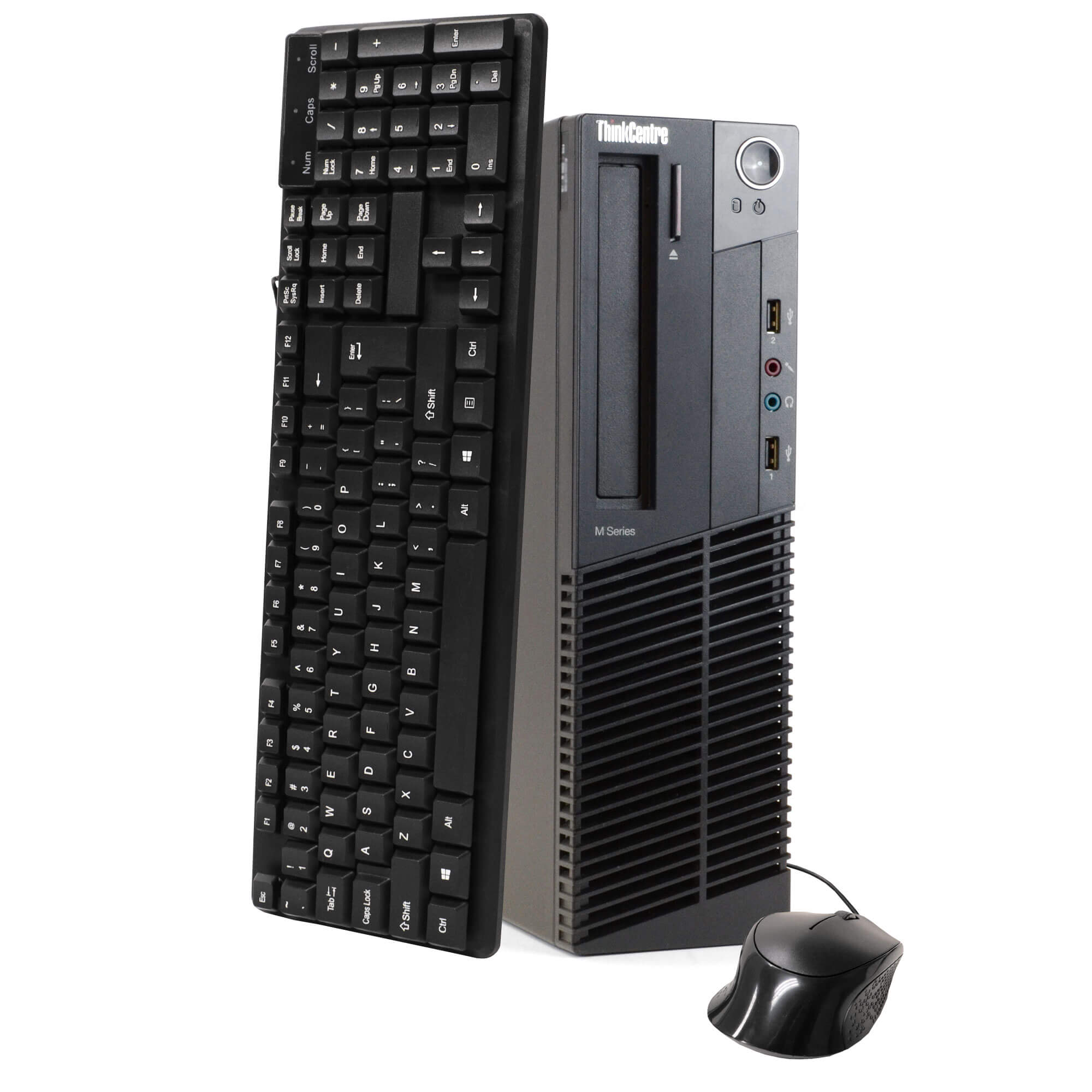 IBM ThinkCentre M92P Desktop Computer PC, Intel Quad-Core i5, 240GB SSD, 8GB DDR3 RAM, Windows 10 Home, DVD, WIFI, USB Keyboard and Mouse (Used - Like New) - image 1 of 7