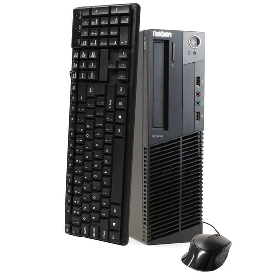 Pre-Owned IBM ThinkCentre M92P Desktop Computer PC, Intel Quad-Core i5, 500GB HDD, 8GB DDR3 RAM, Windows 10 Home, DVD, WIFI, USB Keyboard and Mouse (Used )