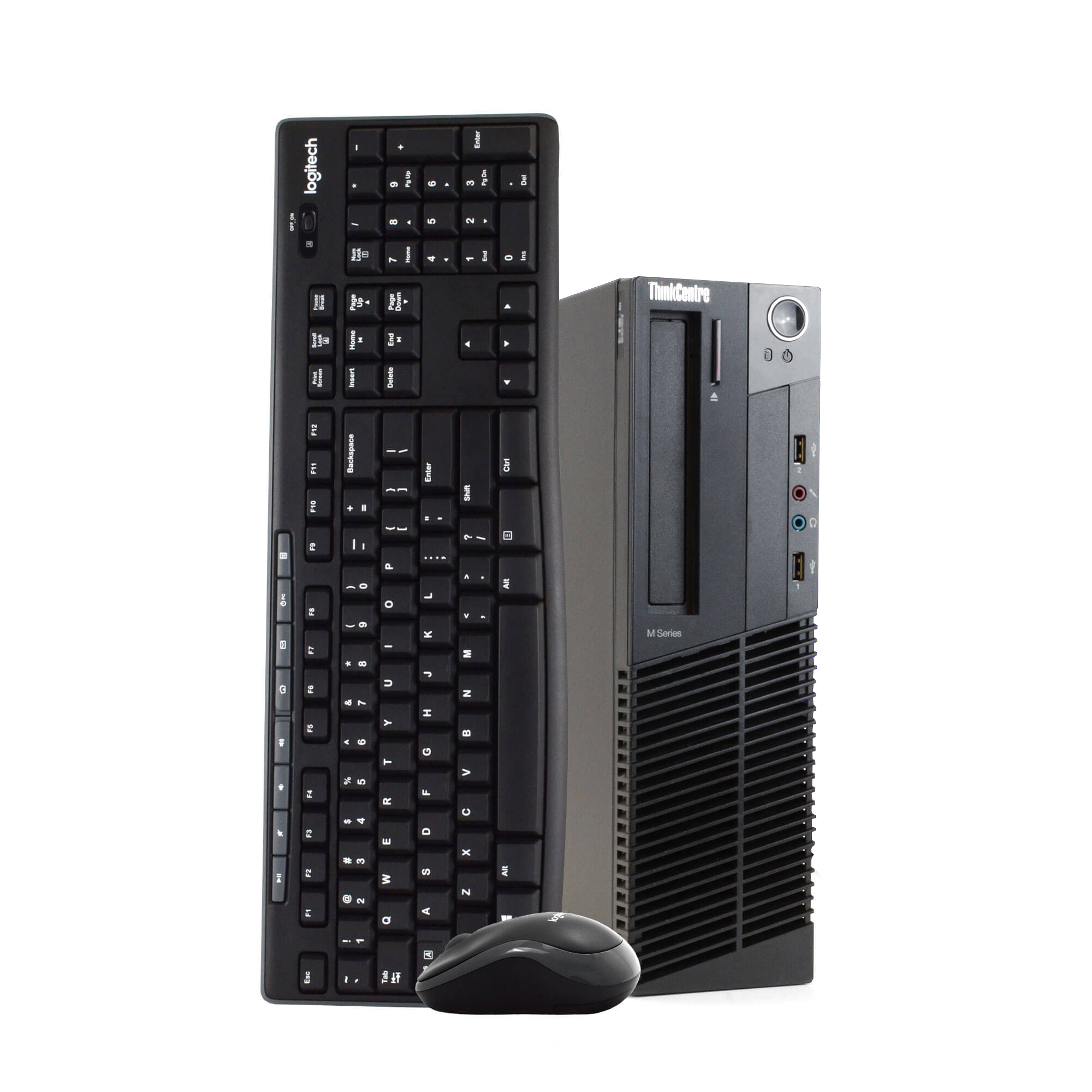 IBM ThinkCentre M92P Desktop Computer PC, Intel Quad-Core i7, 1TB HDD, 8GB DDR3 RAM, Windows 10 Pro, DVD, WIFI, Wireless Keyboard and Mouse (Used - Like New) - image 1 of 6