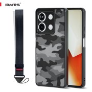 IBMRS [Anti-Scratch Double Coating] For Xiaomi Redmi Note 13 Clear Case, Shockproof Translucent Phone Cover Camo Black