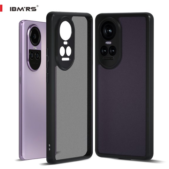 IBMRS Case Compatible with oppo reno 10/10 pro 5g, Translucent Shockproof Phone Cover (Camo Black)