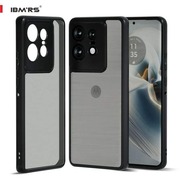 IBMRS Designed for Motorola Edge 50 Pro Case, TPU Shockproof Translucent  Phone Case(Camo Black)