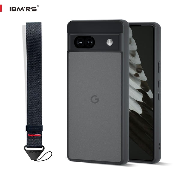 IBMRS For Google Pixel 7a Case, Translucent Matte Back Slim Shockproof Phone Cover (Camo Black)