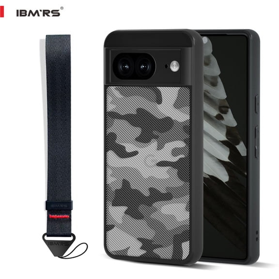 IBMRS For Google pixel 8 Case, Shockproof Clear Phone Cover (Camo Black)