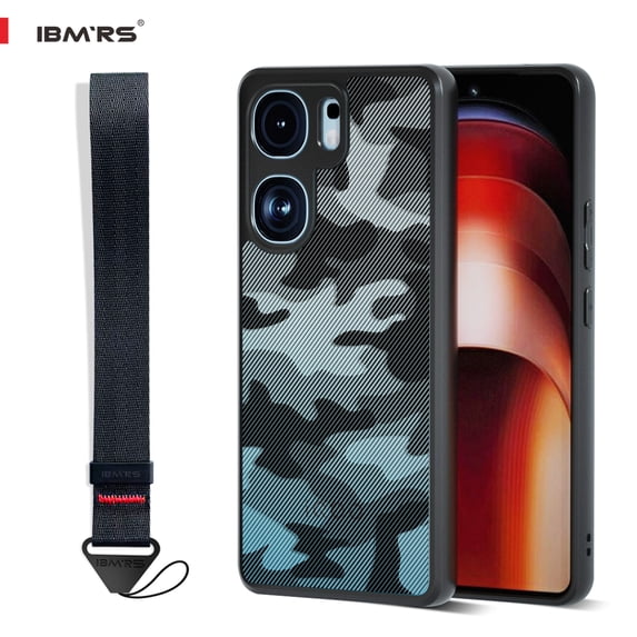 IBMRS For IQOO Neo9/9s/9 Pro Case, Shockproof Clear Phone Cover (Camo Black)
