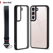 IBMRS For Samsung S22 Case, Clear Shockproof Phone Cover Camo Black