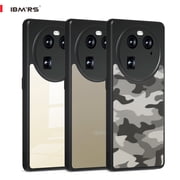 IBMRS For oppo find x6/x6 pro case, Translucent Matte Back Slim Shockproof Phone Cover (Camo Black)