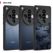 IBMRS Para oppo find x7 ultra case , Translúcido Matte Back Slim Shockproof Phone Cover (Camo Black)