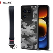 IBMRS [Precise Cutouts for Camera Lens] vivo iqoo 12 Case, Shockproof Phone Cover (Camo Black)