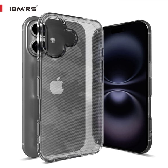 IBMRS for iPhone 16/16 Pro/16 Plus/16 Pro Max/SE4 Case Clear,Shockproof Slim,Anti-fingerprint transparent mobile phone case