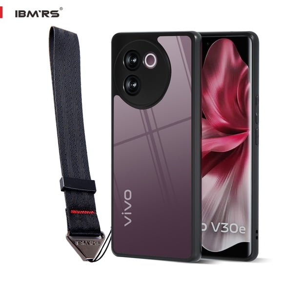 IBMRS for vivo V30e 5G/V40 Lite Case, Translucent Matte Back Full Body Protective Cover Anti-Scratch Shockproof Phone Case -Camo Black