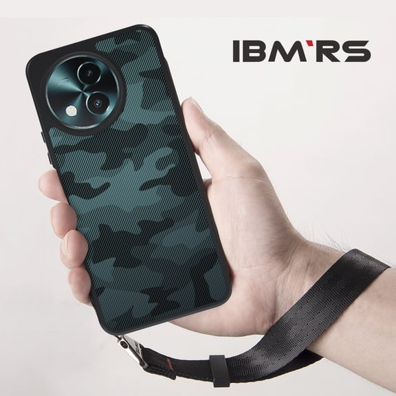 IBMRS for vivo Y38/Y58/T3x/Y200i/Y200T Case, Camo Translucent Matte Back Full Body Protective Cover Anti-Scratch Shockproof Phone Case