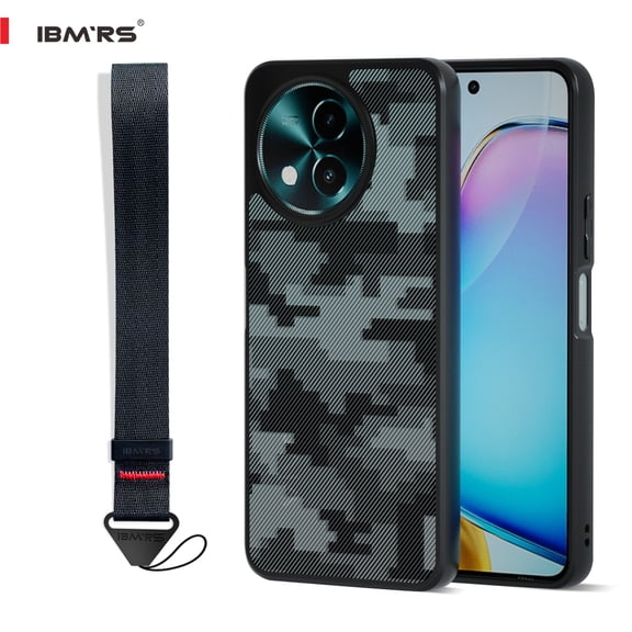 IBMRS for vivo Y38/Y58/T3x/Y200i/Y200T Case, Camo Translucent Matte Back Full Body Protective Cover Anti-Scratch Shockproof Phone Case