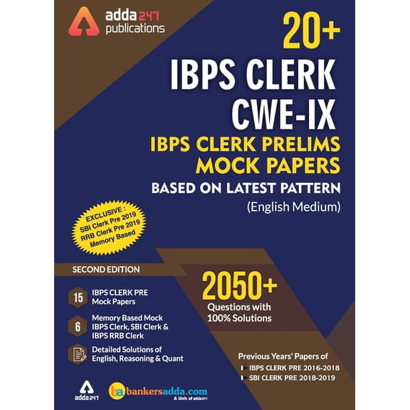 IBPS Clerk 2019 Prelims Mocks Papers (English Printed Edition), (Paperback)