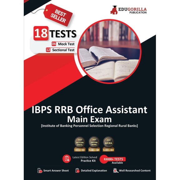 IBPS RRB Office Assistant Main Book 2023 (English Edition) - 6 Full Length Mock Tests and 12 Previous Year Papers (2200 , (Paperback)