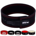 thumbnail image 1 of IBRO Powerlifting Lever Gym Belt – Power 13MM Extreme Heavy Duty Genuine Leather Belts - Squats Deadlifts Bodybuilding Weight Lifting IPF Power Lifting Strongman for Men All Black L, 1 of 8