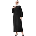 thumbnail image 1 of IBTOM CASTLE Abayas for Women Muslim Dress Prayer Clothes Zipper Maxi Long Robe Kaftan Dresses Islamic Dubai Loose Abaya Dress XL Black, 1 of 8