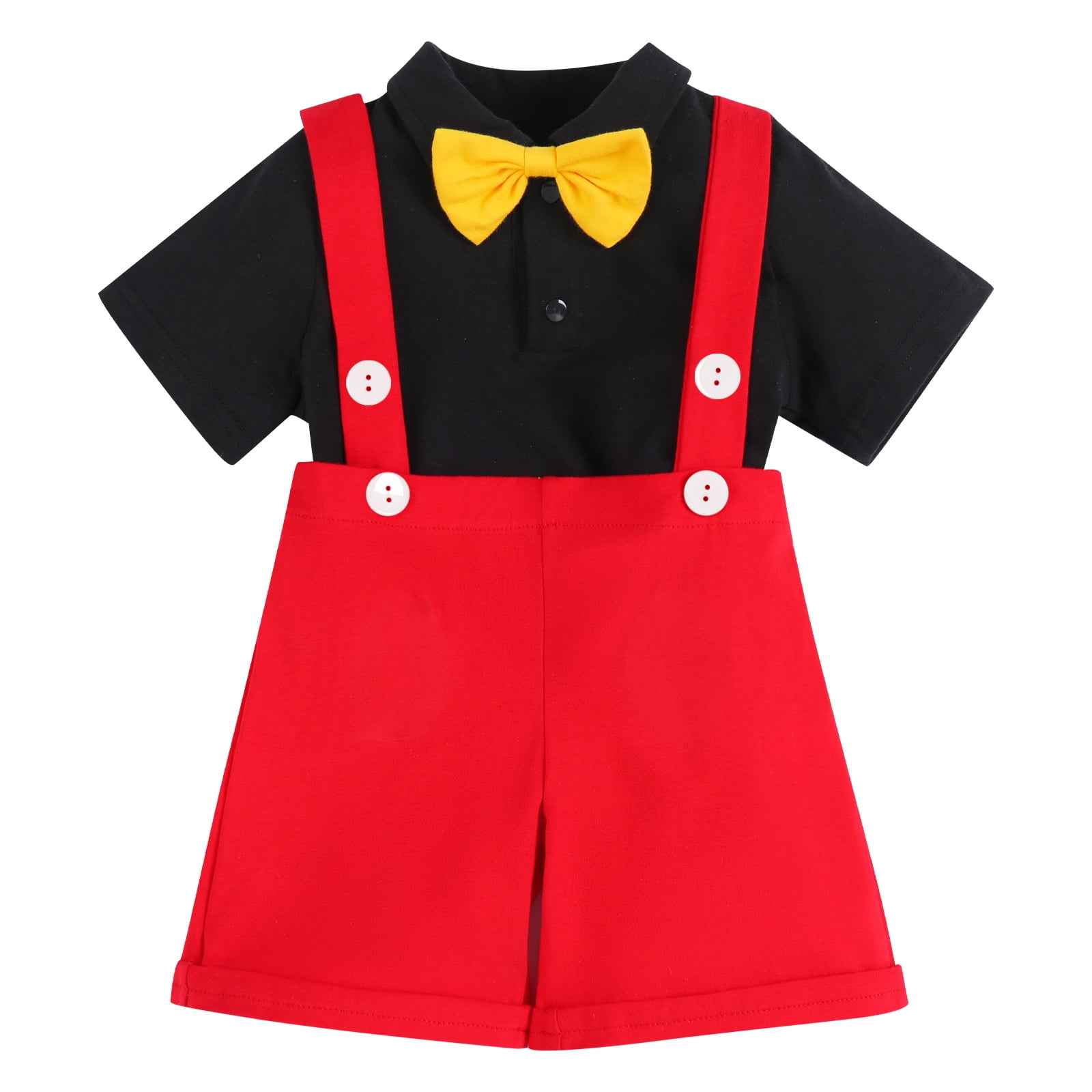 Minni Maus Kostüm Für Kinder IBTOM CASTLE Baby Mädchen Kleider My 1st  Birthday 1 Geburtstag Party Baby Minnie Maus Polka Dot Prinzessin Outfit 3  Stücke Outfits Strampler Tops Rock Stirnband Rot-07 6-9, image size:1600x1600