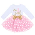 thumbnail image 1 of IBTOM CASTLE Baby Girl 1st 2nd 3rd Birthday Outfit Mouse Dress Polka Dots Tutu Skirt Cake Smash Long Sleeve Clothes for Photo Shoot 1 Year Pink Dots, 1 of 8