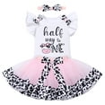 thumbnail image 1 of IBTOM CASTLE Baby Girl 1st Birthday Outfit Farm Cow Romper Tutu Skirt Headband Cake Smash Photo Shoot Clothes, 1 of 9
