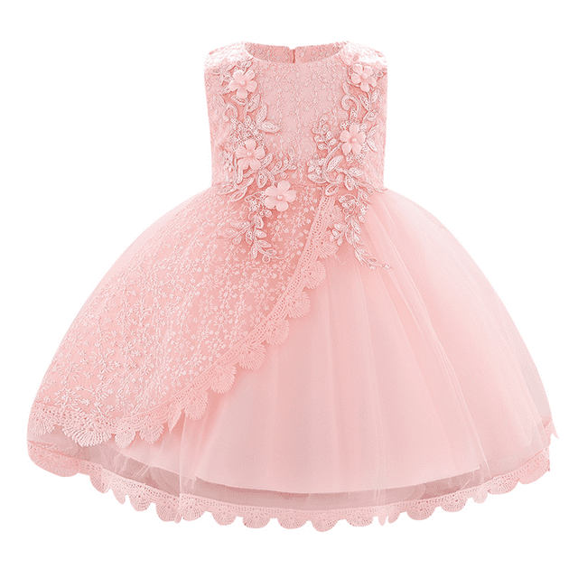 IBTOM CASTLE Baby Girl Flower Dress Sleeveless Lace Bowknot Princess