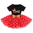 thumbnail image 1 of IBTOM CASTLE Baby Girls 1st 2nd Birthday Clothes Mouse Polka Dots One Sequin Tutu Princess Dress Cake Smash, 1 of 7