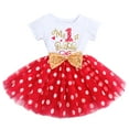 thumbnail image 1 of IBTOM CASTLE Baby Girls 1st 2nd Birthday Clothes Mouse Polka Dots One Sequin Tutu Princess Dress Cake Smash, 1 of 8
