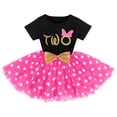 thumbnail image 1 of IBTOM CASTLE Baby Girls 1st 2nd Birthday Clothes Mouse Polka Dots One Sequin Tutu Princess Dress Cake Smash, 1 of 7