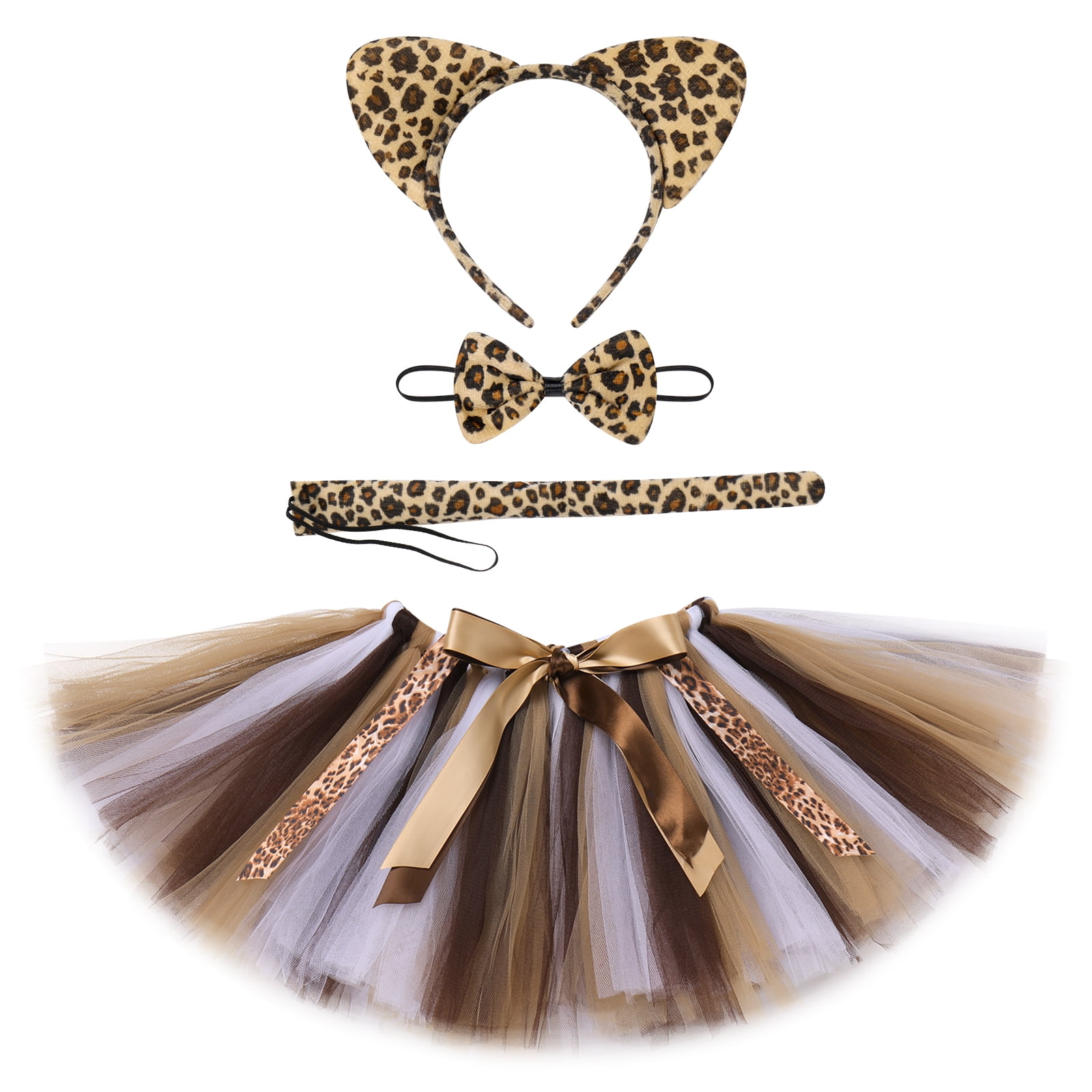 Animal Costumes Leopard Tutu Dress IBTOM CASTLE Toddler Baby Girls Jungle  Animal Themed Outfits Tulle Tutu Skirt With Ears Headband Bow Tie Tail  Halloween Cosplay Carnival Birthday Party Dress Up 1-2 ...