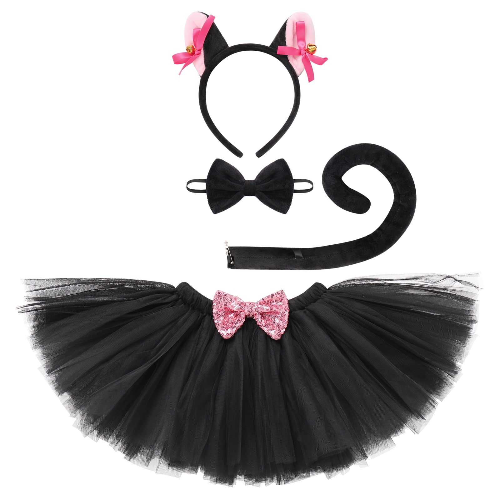 Girls Jungle Animal Tutu Dress - Leopard Zebra Safari Costume With Headband & Tail For Halloween & Parties 6 thumbnail image