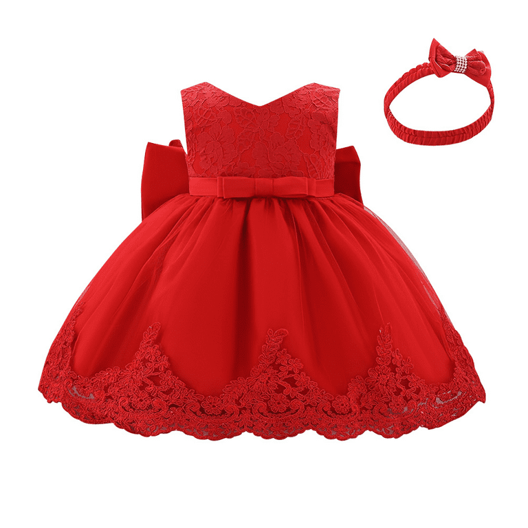 Girls Princess Red Flower Embroidery Tutu Dress Girls Princess Red Flower Embroidery Tutu Dress