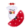 thumbnail image 1 of IBTOM CASTLE Baby Girls Half Birthday Outfit Polka Dots Half Way to One Romper Tutu Skirt Headband Cake Smash Clothes for Photo Shoot 6 Months Red + Black, 1 of 8