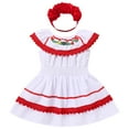 thumbnail image 1 of IBTOM CASTLE Baby Girls Mexican Fiesta 1st Birthday Outfit Romper Dress with Flower Headband Summer Cake Smash Photo Shoot 9-12 Months Red, 1 of 8
