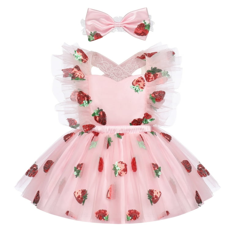 12-18 months top Strawberry Outfit Dress