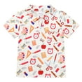 thumbnail image 1 of IBTOM CASTLE Back to School Shirts for Boys First Day of School T-shirt Toddler Kids Short Sleeve Print Summer Casual Tops Clothes 5-6 Years White - Pencil, 1 of 8