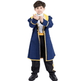 thumbnail image 1 of IBTOM CASTLE Boys Prince Charming Costume for Toddler Kid Medieval Royal Prince Jacket Pants Crown Dress Up Party Outfit 4-6 Years Blue-King, 1 of 8