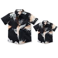 thumbnail image 1 of IBTOM CASTLE Daddy and Me Matching Outfits Hawaiian Father and Son Matching Shirts for family Photoshoot Summer Men Boys Father's Day Tops 3XL Black Floral, 1 of 8