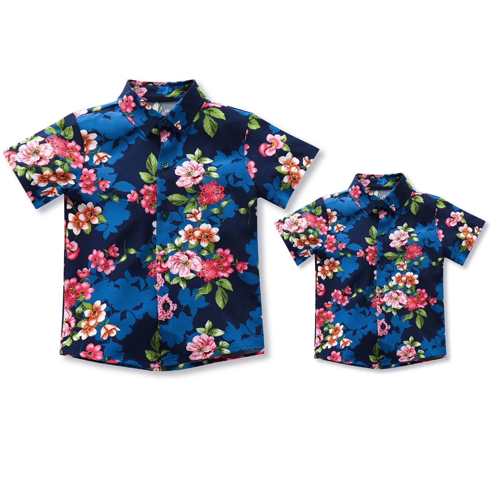 IBTOM CASTLE Daddy and Me Matching Outfits Hawaiian Father and Son — free download