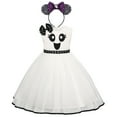 thumbnail image 1 of IBTOM CASTLE First Halloween Princess Dress up Clothes for Toddler Infant Baby Girls Tutu Pumpkin Ghost Pageant Birthday Party Fancy Skirt 5-6 Years White, 1 of 8