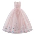 thumbnail image 1 of IBTOM CASTLE Flower Girl Sparkly Sequins Shiny Butterfly Formal Wedding Tulle Dress Junior Pageant First Communion Easter Princess Party Birthday Ball Gown 11-13 Years Pink, 1 of 7
