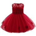 thumbnail image 1 of IBTOM CASTLE Flower Pageant Peplum Tutu Dress for Baby Girl Baptism Formal Party Wedding Pageant Dance Short Gown 12-18 Months Wine Red, 1 of 8
