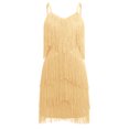 thumbnail image 1 of IBTOM CASTLE Fringe Tassel 1920s Flapper Dress for Girls Latin Dance Dress Gatsby Party Ballroom Competition Performance Solo Salsa Outfit Gold, 1 of 7