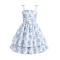 thumbnail image 1 of IBTOM CASTLE Girl Summer Smocked Dress Teen Graduation School Prom Frock Tween Wedding First Communion Junior Homecoming Dress White, 1 of 7