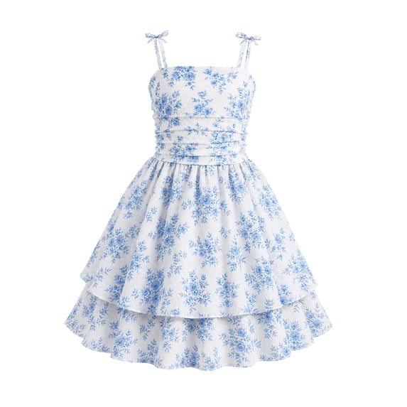 IBTOM CASTLE Girl Summer Smocked Dress Teen Graduation School Prom Frock Tween Wedding First Communion Junior Homecoming Dress White
