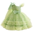 thumbnail image 1 of IBTOM CASTLE Girls Birthday Party Dress Heart Glitters Tulle Princess Dress Toddler Flower Girl Wedding Prom Pageant Gown 1-2 Years Sage Green, 1 of 9