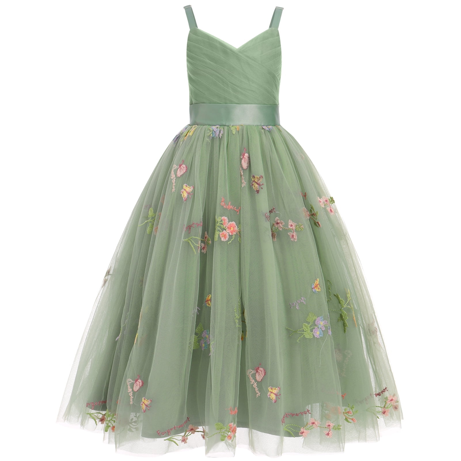 IBTOM CASTLE Girls Flower Vintage Floral Lace V Neck Sleeveless Floor Length Dress Wedding Party Evening Formal Pageant Dance Gown 6 Years Sage Green - Walmart Business Supplies IBTOM CASTLE Girls Flower Vintage Floral Lace V Neck Sleeveless Floor Length Dress Wedding Party Evening Formal Pageant Dance Gown 6 Years Sage Green - Walmart Business Supplies