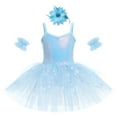 thumbnail image 1 of IBTOM CASTLE Girls Sequin Ballet Dance Dress Tutu Skirt Leotard Ballerina Fairy Princess Fancy Dress up Dancewear 7-8 Years Blue, 1 of 8