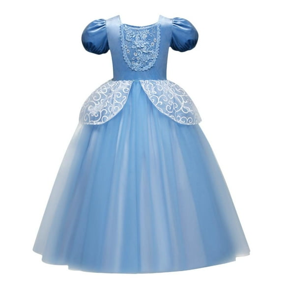 IBTOM CASTLE Girls Princess Dress Fancy Dress up Halloween Christmas Cosplay Long Maxi Puffy Dresses Carnival Birthday Party Evening Floor Length Prom Ball Gown
