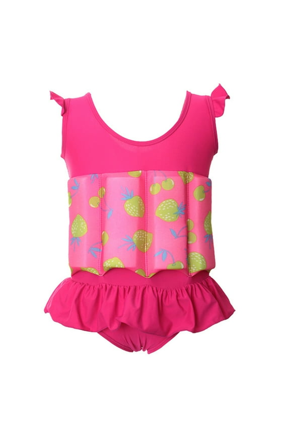 Kid Girl Floatation Swimsuit with Adjustable Buoyancy Baby Float Suit Swim Vest Swimwear Bathing Suit, One Piece